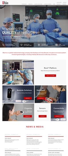 Masimo HCP Homepage Concept Design