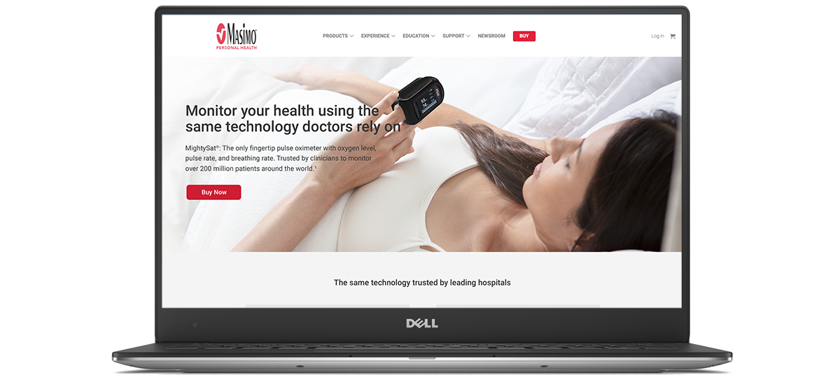 Masimo Personal Health Homepage Image