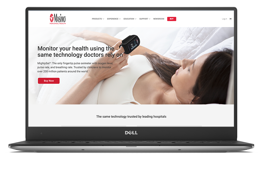 Masimo Personal Health Website Redesign